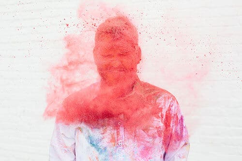 Colour run ink splash